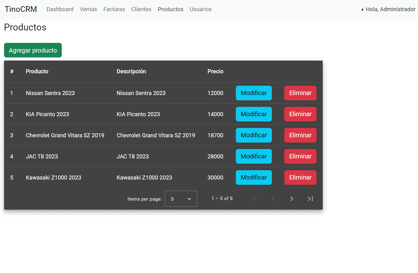 Vista previa del proyecto: TinoCRM